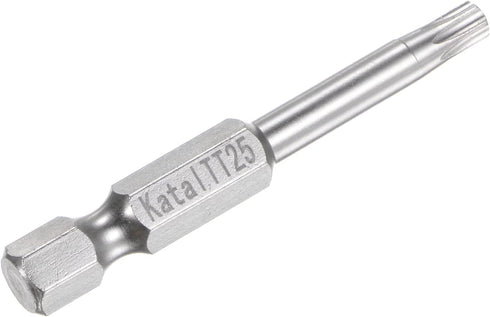 TT25 Star 7 Point Screwdriver Bit, 1/4" Hex Shank 2" Length Magnetic Security Torx Power Tool