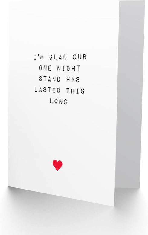 Humorous Valentines Day Greeting Card - Fun One Night Stand Theme for Him or Her