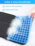 WISIMMALL 16.5" 12" Tailbone Gel Seat Cushion Portable Travel Cushions, x Large Size Super Thick Foldable Chair Seat
