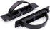 2 Pack Concealed Drawer Door Finger Insert Recessed Flush Pull Handle with Resin Back Cap, Black by Txinmin Home