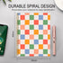Spiral Journal Notebook for Women,A5 College Ruled Notebooks 6"x 8.4", 120 Pages Lined Journal with Premium Thick Paper,Perfect for School Office Home Gifts(Retro Colorful Checkered)