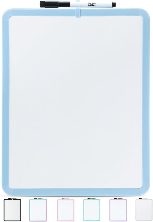 Mr. Pen Dry Erase Board, 14” x 11” Small White Board with Black Marker, Blue Frame for Kids and Students