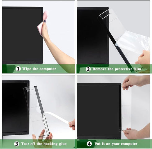 Office Desk Accessories, Computer Monitor Memo Board, Multifunction Sticky Note Holder - 2pcs