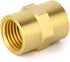 GASHER 2PCS Brass Pipe Fitting Reducer Adapter, 3/8-Inch Female Pipe x 3/8-Inch Female Pipe