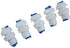 ZAOJIAO Tube Bulkhead Connector Push Fit Quick Connect for RO Water System - Pack of 5 (1/4" Tube)