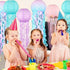 YIOTJUNL 6pcs Blue Pink Purple Hanging Jelly Fish Paper Lanterns, Gradient Colorful Paper Lanterns for Mermaid Theme