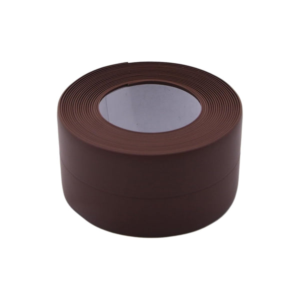 Waterproof Caulk Tape Sealant Strip, 1.5"W x 10.5'L PVC Sealing Tapes for Bathroom Kitchen Sink (Brown)
