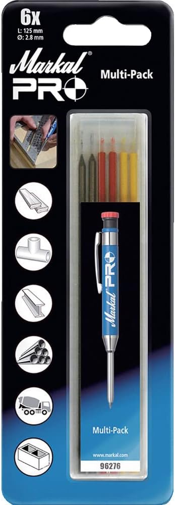 Markal Pro Holder Refills, Multi Color Pack, 2 Red, 2 Yellow & 2 Black, 96276