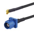 VSVAKHXC MMCX RG174 15cm Fakra C Blue Male Straight to Plug Right Angle gp/s Telematic Pigtail