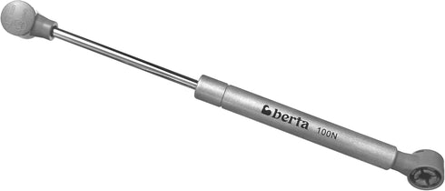 Berta 2-Pack 10 Inch 100N/22 LB Hydraulic Soft Open Gas Springs for Cabinets, Furniture, and RV Platforms (Silver)