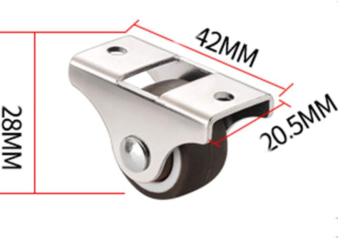 GFHQDPSC 32mm+11kg 1 inch Mute Small Bed Bottom Tatami Drawer Pulley Bedside Cabinet Rubber Directional