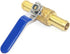 Joywayus 5/8" Hose Barb PEX Valve Inline Brass Ball Valve for Oil, Air, Gas, Fuel Line Pipe Fittings - Pack of 2