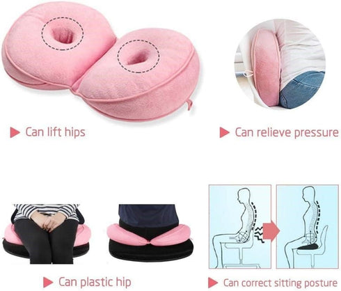 5 STAR SUPER DEALS Tailbone Dual Comfort Cushion Lift Hips Up Seat Cushion, Beautiful Buttocks Latex Cushion Orthopedic