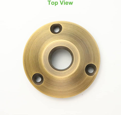 Sturdy Cast Brass Surface Mounting Plate, Low Voltage Landscape Lighting Accessories, Antique Bronze (2pcs)
