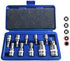 XZN 10 Pieces Triple Square Spline Bit Socket Set, 12 Point Tamper Proof, 4mm-18mm, S2 Steel, 1/2, 1/4, 3/8 Inch Drive