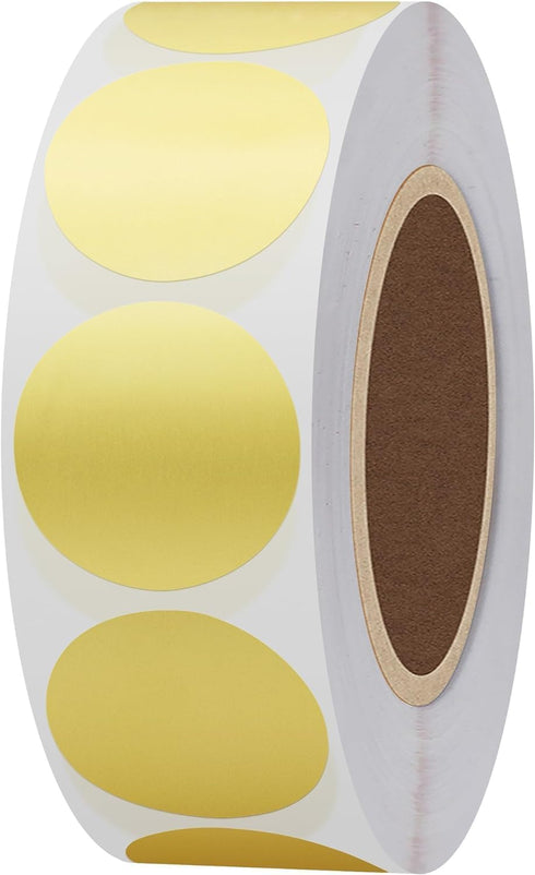 Hybsk Gold Color Coding Dot Labels, 1 Inch Round Stickers, 1,000 Per Roll