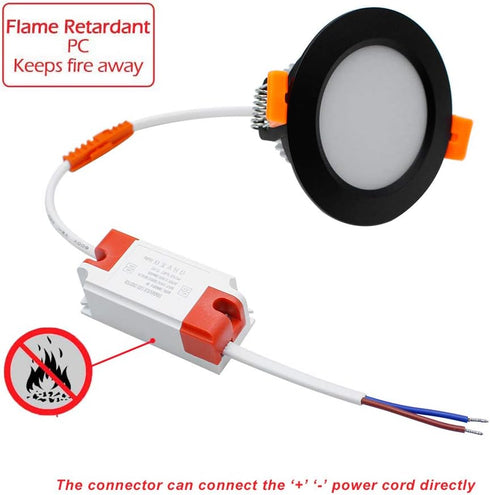 YGS-Tech 2 Inch Dimmable LED Recessed Lighting Downlight, 3W (35W Halogen Equivalent), 3000K Warm White Ceiling Light