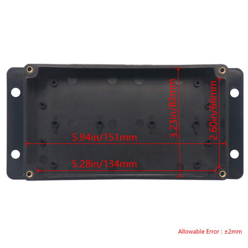 Junction Box IP65 Waterproof ABS Plastic Electrical Project Case with Clear Cover, Fixed Ear 6.22x3.54x2.36 inch (158 x