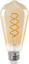 Decoaui ST64 LED E26 Vintage Edison Light Bulbs, Light Amber Glass, Dimmable, 4W(40W