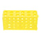 PATIKIL 80 Wells Tube Rack, 1 Pcs Four Panel Vial Rack for Microcentrifuge Tubes 0.5/1.5/2/10/15/50ml, Yellow