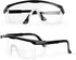 PACIFIC PPE 2 Pack Safety Glasses - Anti-fog, Scratch Resistant Clear Wraparound Lab Goggles with Adjustable Grips