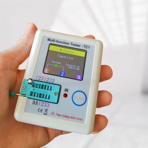 Transistor Meter, Aideepen LCR-TC1 Multi-Function Tester with 1.8" Full Color Display for Diode, Triode, Capacitor,