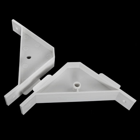 12PCS Plastic White 90 Degree Cabinet Triangle Brackets, Corner Support Braces for Furniture and Accessories