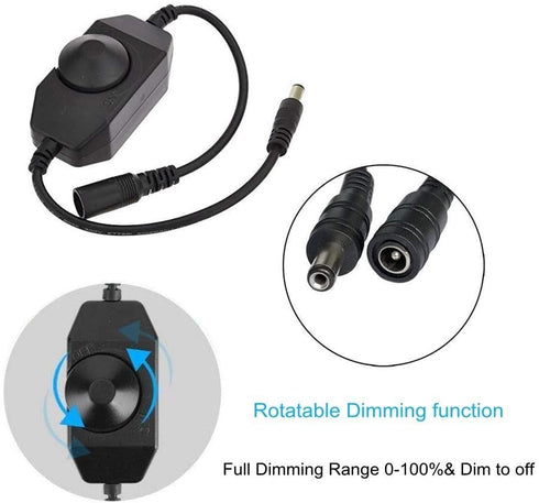 Xking Dimmable LED Mini Spotlight, 1.5W 12VDC Black Shell Fixture with Online PWM Dimmer (Pack-2, Cold White)