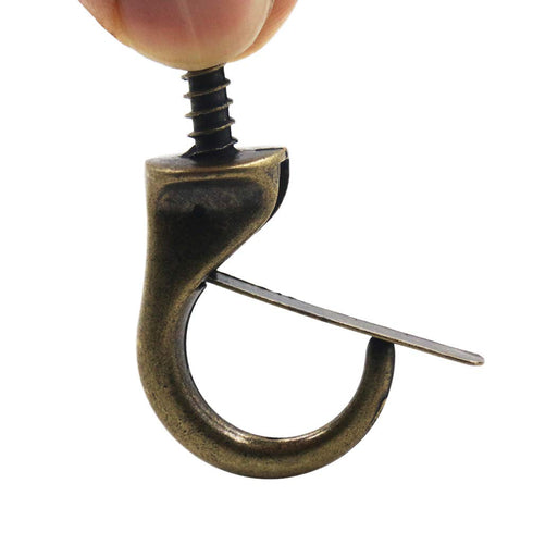 Windproof Hook by Safety Cup - Suspended Ceiling Hooks Screw Hooks (Bronze 12 Pack)