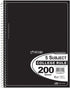Top Flight 5-Subject Wirebound Notebook, 200 Sheets, College Rule, 10.5 x 8 Inches, Color May Vary