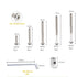 Lhazemu 40pcs M6x40mm/ 50mm/ 60mm/ 70mm/ 80mm Baby Bed Crib Screws Hardware Replacement Kit- Hex Drive Socket Cap