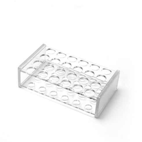 Othmro 1Pcs Test Tube Rack Holder, 14mm 24-Well Centrifuge Tube Holder, Transparent Plastic Stand