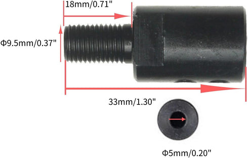 CHANCS 0.8mm-10mm Drill Chuck, 3/8-24UNF Threaded Connecting Rod for Keyless Drill Bits, Great Clamping Force