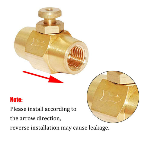 Joywayus Brass Push Button Check Valve Switch 1/4" NPT Female Thread Shut-off Valve.