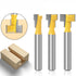 5 Set, 1/4" Set 5/16", 3/8", 1/2", 7/16", 5/8" Wolfride Pcs T-Slot Router Bit Shank Keyhole Router Bits T-Track