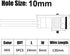 Gebildet 5pcs 10mm 12-24V AC/DC LED Metal Indicator Light Waterproof Signal Lamp Pilot Dash Directional Car Truck Boat