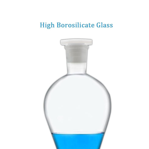Borosilicate Glass 250ML Separating Funnel, Heavy Wall Conical Separatory Funnel with 24/40 Joints and PTFE Stopcock