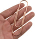 HAHIYO Paper Clips, Sturdy 4 Inches Length, 14 Pack Heavy Duty Rust Proof Reusable Metal Bright Rose Gold