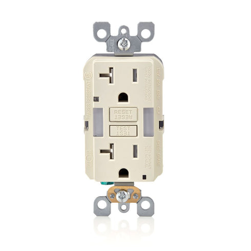 Leviton GFCI Outlet with Guidelight, 20 Amp, Self Test, Tamper-Resistant with LED