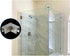 90 Degree Sleeve Over Shower Glass Clamp, Glass Shower Door Right Angle Connector for Bathroom or Showroom, 90 Degree Shower Glass to Glass Clamp, 52x52