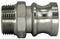 Duda Energy CamPlug-M050 304 Stainless Steel Cam-and-Groove Pipe Fitting Adapter, 1/2" Cam Lock Plug x 1/2" Male NPT