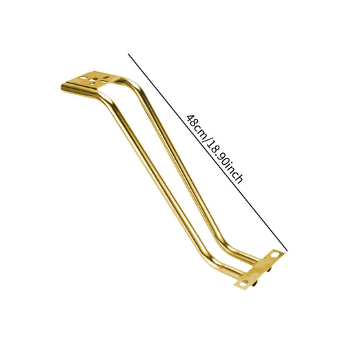 Fhtdhm Salon Chair Foot Pedal Salon Chair Footrest Heavy Duty Equipment Stainless Steel, Gold
