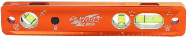Swanson Tool Co TLL049M Savage Lightning Aluminum Torpedo Magnetic Illuminated Levels, 9",