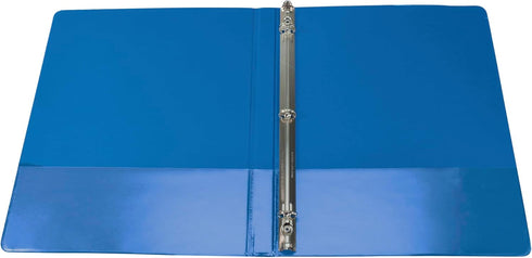 School Smart Polypropylene Round Ring View Binder, 1/2 Inch, Blue by School Smart