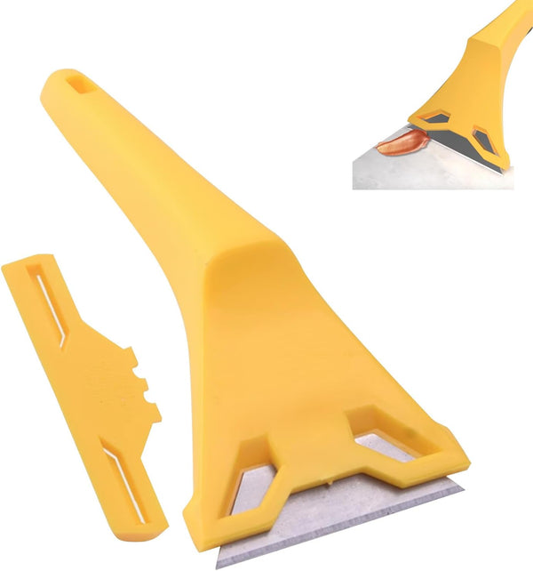 YAFIYGI Glass Scraper Heavy Duty Window Paint Scraper Plastic Razor Blade Scrapers Knife