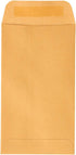 JAM PAPER #5.5 Coin Business Envelopes, Peel and Seal Closure, 50/Pack, Brown Kraft Manila, 3 1/8 x 5 1/2