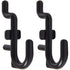 Jucoan 200 Pack J Shape Pegboard Hooks, Black Plastic Assortment for 1/4" Pegboard, Garage Tool Storage Organizer