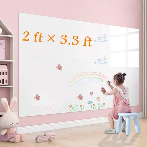 White Board Wallpaper 24” x 40” Dry Erase Sticker, Peel and Stick Self Adhesive Chalkboard Contact Paper for Home Office