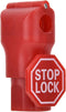 Generic 100 Pack Peg Hook Locks, 4.5mm Plastic Magnet Security Red Stop Locks,