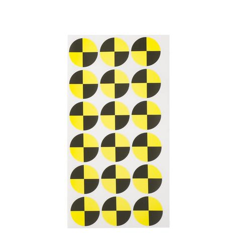 (180 PCS) TOSUKKI Crash Test Stickers, Reflective Crash Test Targets, Dummy Stickers (Ø 20 mm)